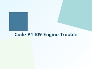 Code P1409 Engine Trouble Meaning