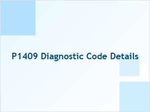 P1409 Fault Code Details Explained
