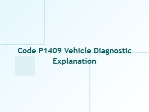 Code P1409 Vehicle Diagnostic Explanation